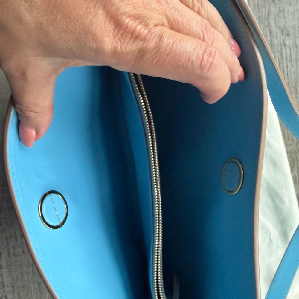 The Row Shoulder Clutch Bag in Blue Calfskin w/ Removable Strap Authentic - Picture 4 of 8